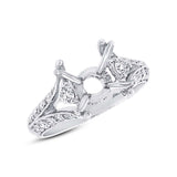 0.88ct 18k White Gold Diamond Semi-mount Ring