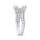 0.88ct 18k White Gold Diamond Semi-mount Ring