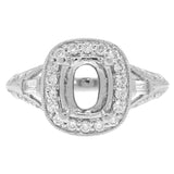 0.74ct 18k White Gold Diamond Semi-mount Ring