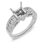 0.90ct 18k White Gold Diamond Semi-mount Ring