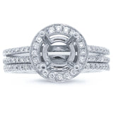 1.00ct 18k White Gold Diamond Semi-mount Ring 2-pc