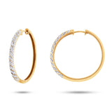 0.50ct 14k Yellow Gold Diamond Hoop Earring