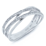 0.21ct 14k White Gold Diamond Bridge Ring