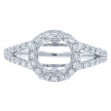 0.50ct 14k White Gold Diamond Semi-mount Ring