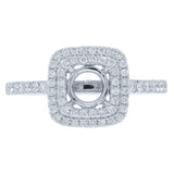 0.33ct 14k White Gold Diamond Semi-mount Ring