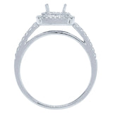 0.33ct 14k White Gold Diamond Semi-mount Ring