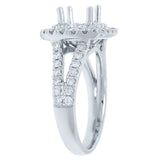 0.91ct 18k White Gold Diamond Semi-mount Ring
