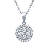 0.28ct 14k White Gold Diamond Pendant