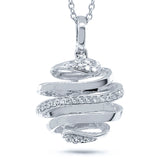 0.08ct 14k White Gold Diamond Pendant