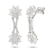 2.00ct 14k White Gold Diamond Fancy Earring