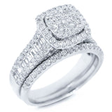1.30ct 14k White Gold Diamond Wedding Set Pave