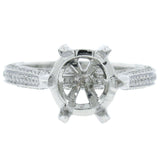 0.58ct 18k White Gold Diamond Semi-mount Ring