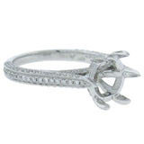 0.58ct 18k White Gold Diamond Semi-mount Ring