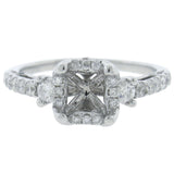 0.46ct 18k White Gold Diamond Semi-mount Ring