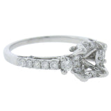 0.46ct 18k White Gold Diamond Semi-mount Ring