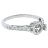 0.44ct 18k White Gold Diamond Semi-mount Ring