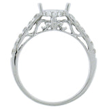 0.44ct 18k White Gold Diamond Semi-mount Ring
