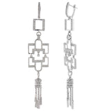 1.12ct 14k White Gold Diamond Chandelier Earring