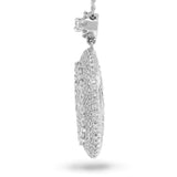1.70ct 18k White Gold Diamond Pave Drop Pendant