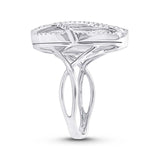 0.41ct Diamond & 7.66ct White Onyx 14k White Gold Ring