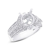 0.69ct 18k White Gold Diamond Semi-mount Ring