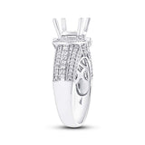 0.69ct 18k White Gold Diamond Semi-mount Ring