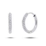 0.29ct 14k White Gold Diamond Huggie Earring