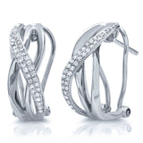 0.27ct 14k White Gold Diamond Bridge Earring