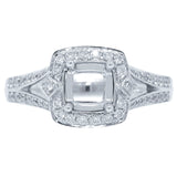 0.28ct 14k White Gold Diamond Semi-mount Ring