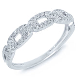 0.23ct 14k White Gold Diamond Link Ring