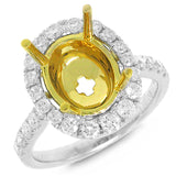 0.87ct 18k Two-tone Gold Diamond Semi-mount Ring