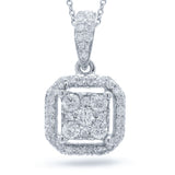 0.29ct 14k White Gold Diamond Pendant