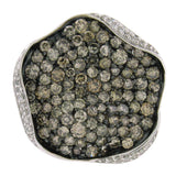 2.13ct 14k White Gold White & Champagne Diamond Ring