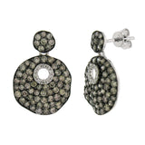 1.84ct 14k White Gold White & Champagne Diamond Earring