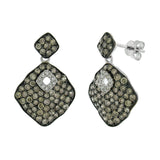 1.81ct 14k White Gold White & Champagne Diamond Earring
