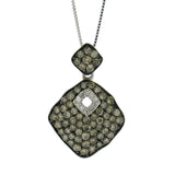 0.95ct 14k White Gold White & Champagne Diamond Pendant
