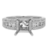 0.90ct 18k White Gold Diamond Semi-mount Ring Size 7