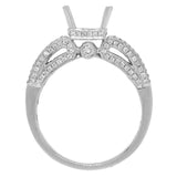 0.90ct 18k White Gold Diamond Semi-mount Ring Size 7