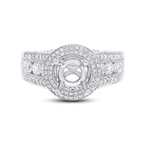 1.50ct 18k White Gold Diamond Semi-mount Ring Size 6.5