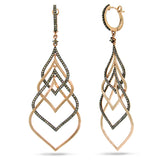 1.31ct 14k Rose Gold Champagne Diamond Earring