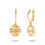 0.20ct 14k Yellow Gold Diamond Earring