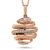 0.08ct 14k Rose Gold Diamond Pendant