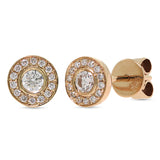 0.26ct 14k Rose Gold Diamond Stud Earring