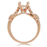 0.20ct 14k Rose Gold Diamond Semi-mount Ring