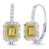 0.40ct 18k Two-tone Gold Diamond Semi-mount Earring