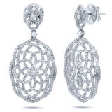 2.18ct 14k White Gold Diamond Lace Earring