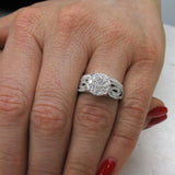 1.04ct 14k White Gold Diamond Wedding Set