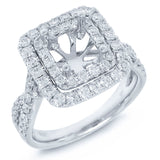 0.98ct 18k White Gold Diamond Semi-mount Ring