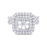 0.98ct 18k White Gold Diamond Semi-mount Ring