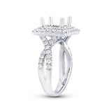 0.98ct 18k White Gold Diamond Semi-mount Ring